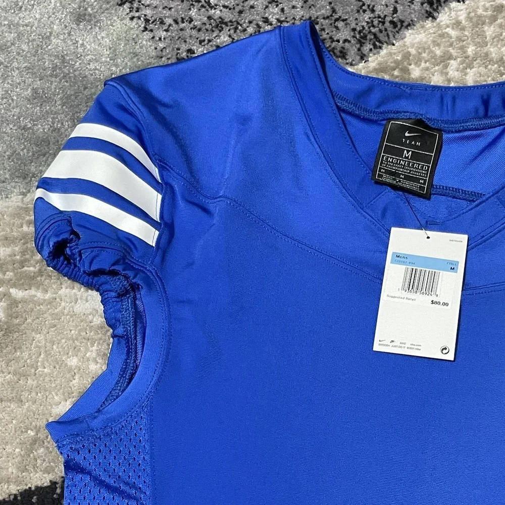 Nike Vapor Pro Practice‎ Football Jersey Blank  Men Medium Blue CI3767-494 NEW